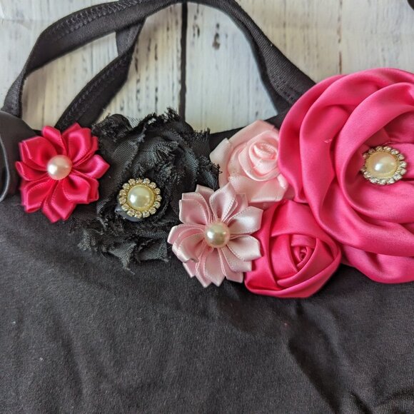 Baby Girl Tank Tutu Dress Black and Pink Size 6-12 - Picture 2 of 7